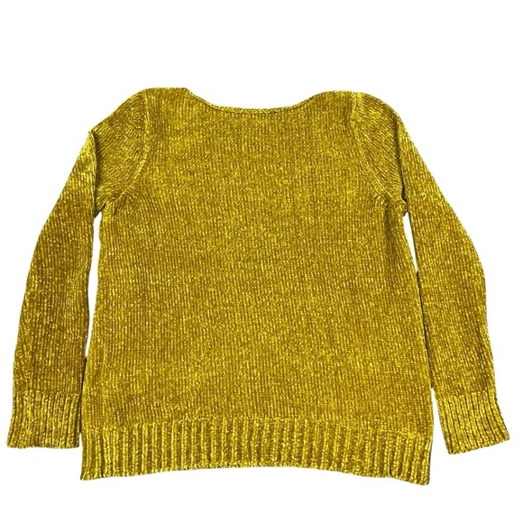 Loft Harvest Gold Chenille Cozy Minimalist Sweater - Sz L - Picture 2 of 13